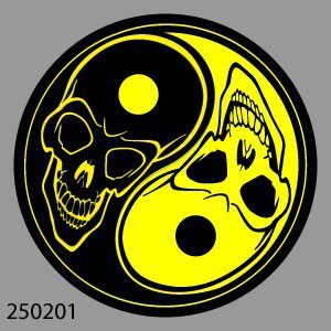 99250201 Yin Yang Skulls