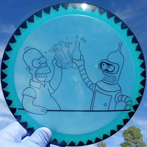 140101 Futurama Simpsons Bender and Homer VIP Sparkle Hatchet