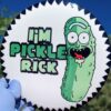 131109 Rick and Morty Im Pickle Rick Gold Line Jade